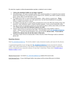 PA state law requires written documentation anytime a student is not