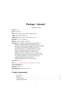 Package `valorate`