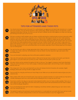 TIPS FOR ATTENDEES AND THEIR PETS