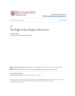 The Right of the People to Be Secure