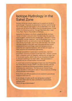 Isotope Hydrology in the Sahel Zone