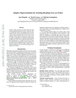 Adaptive Representations for Tracking Breaking News on Twitter