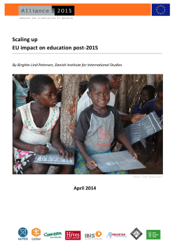 Scaling up EU impact on education post-2015