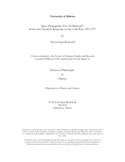 Space Propaganda &ldquo;For All Mankind&rdquo;: Soviet and American