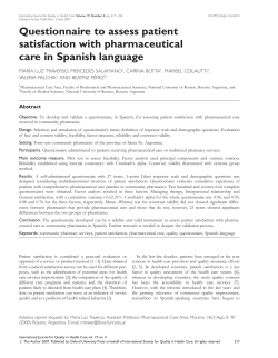 Questionnaire to assess patient satisfaction with