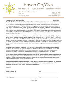 Private Pay Agreement for Prenatal Care
