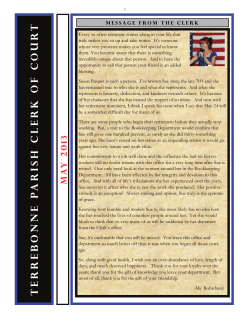 May 2013 - Terrebonne Parish Clerk of Court