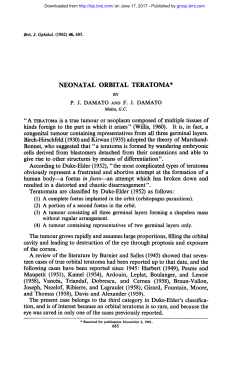 neonatal orbital teratoma - British Journal of Ophthalmology