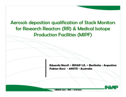 Aerosols deposition qualification of Stack Monitors for Research