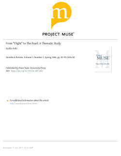 From "Flight" to The Pearl: A Thematic Study