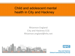 Child and adolescent mental health in City and Hackney