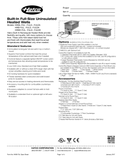 Built-In Full-Size Uninsulated Heated Wells