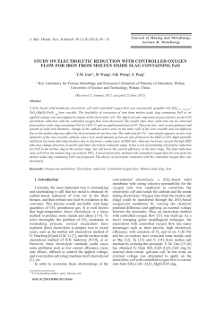 Study on electrolytic reduction with controlled oxygen
