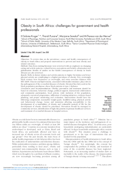 Obesity in South Africa: challenges for government and health