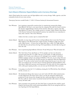 Interview Transcript: Iran`s Bizarre Dilemma: Hyperinflation and a