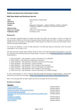 NHS Data Model and Dictionary Service