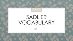 SADLIER VOCABULARY
