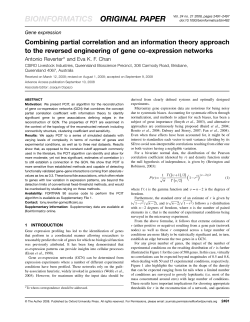 Combining partial correlation and an information