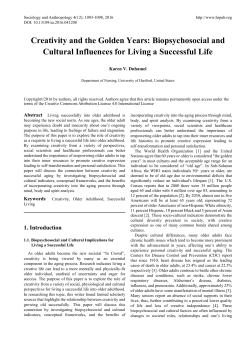 Creativity and the Golden Years: Biopsychosocial and Cultural