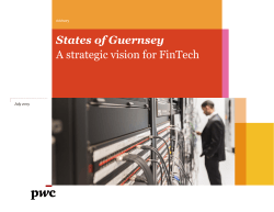 States of Guernsey A strategic vision for FinTech