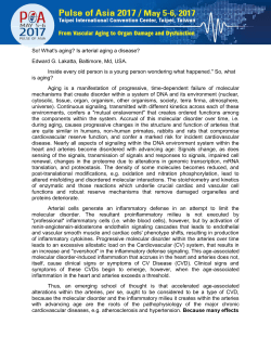 So! What`s aging? Is arterial aging a disease? Edward G