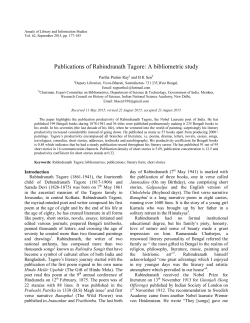 Publications of Rabindranath Tagore: A bibliometric study
