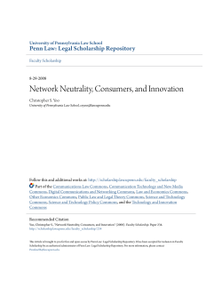 Network Neutrality, Consumers, and Innovation