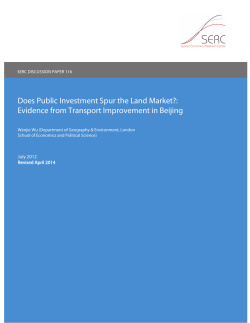 Does Public Investment Spur the Land Market?