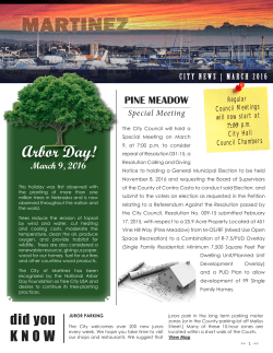 March - City of Martinez