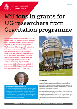 the University of Groningen Zwaartekracht