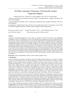 Oil-Water Adsorptive Properties of Chemically Treated Sugarcane
