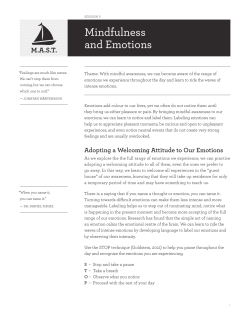 Mindfulness and emotions
