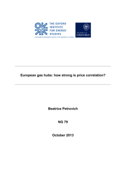 European gas hubs: how strong is price correlation? Beatrice