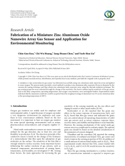 Fabrication of a Miniature Zinc Aluminum Oxide Nanowire Array Gas