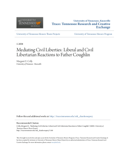 Liberal and Civil Libertarian Reactions to Father Coughlin