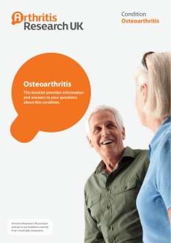 Osteoarthritis - Arthritis Research UK