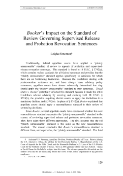 Booker`s Impact on the Standard of Review Governing Supervised