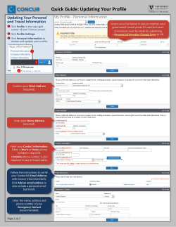 Quick Guide: Updating Your Profile