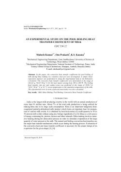 AN EXPERIMENTAL STUDY ON THE POOL BOILING HEAT