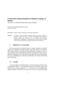 Constructive Representation in Situated Analogy in