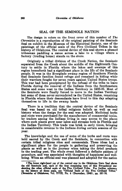 seal of the seminole nation - Oklahoma State University