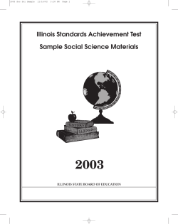 2003 ISAT Social Science Sample Book