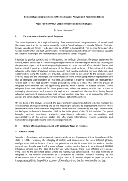 1 Somali refugee displacements in the near region