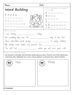 word building HAPPY Year 3