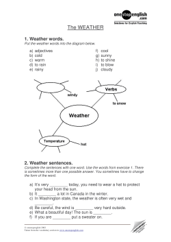 British English: Weather &ndash; worksheet 1