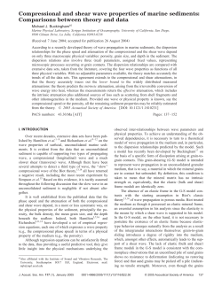 Compressional and shear wave properties of marine sediments