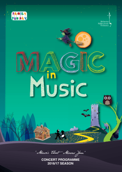 concert programme 2016/17 season