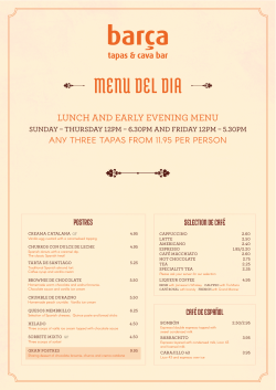 lunch / early evening