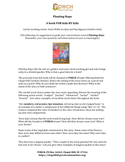 Planting Hope A book FOR kids BY kids