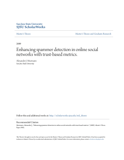 Enhancing spammer detection in online social networks with trust